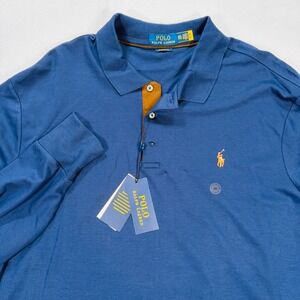 NEW Polo Ralph Lauren Mens XXL French Navy Long Sleeve Classic Pony LS Stretch